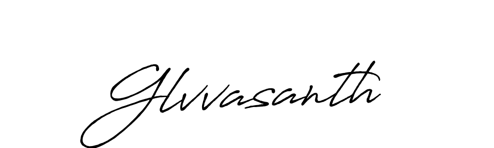 Create a beautiful signature design for name Glvvasanth. With this signature (Antro_Vectra_Bolder) fonts, you can make a handwritten signature for free. Glvvasanth signature style 7 images and pictures png