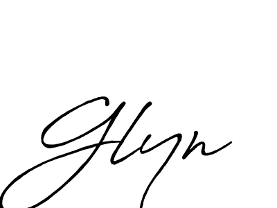 Make a beautiful signature design for name Glyn. With this signature (Antro_Vectra_Bolder) style, you can create a handwritten signature for free. Glyn signature style 7 images and pictures png