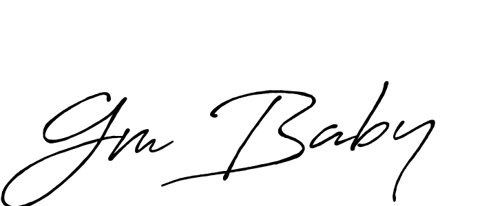 You should practise on your own different ways (Antro_Vectra_Bolder) to write your name (Gm Baby) in signature. don't let someone else do it for you. Gm Baby signature style 7 images and pictures png