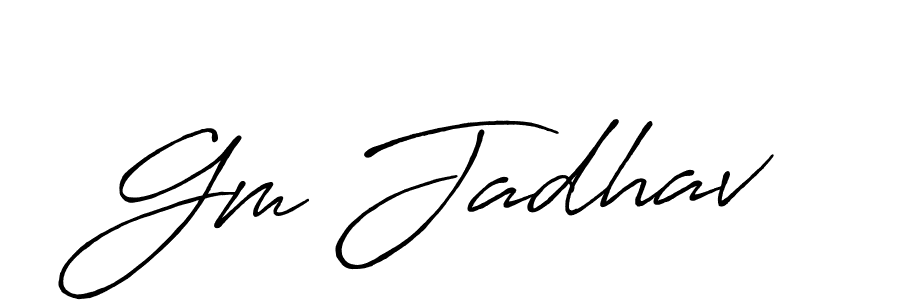 Make a beautiful signature design for name Gm Jadhav. Use this online signature maker to create a handwritten signature for free. Gm Jadhav signature style 7 images and pictures png