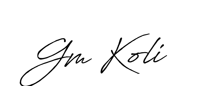 How to Draw Gm Koli signature style? Antro_Vectra_Bolder is a latest design signature styles for name Gm Koli. Gm Koli signature style 7 images and pictures png
