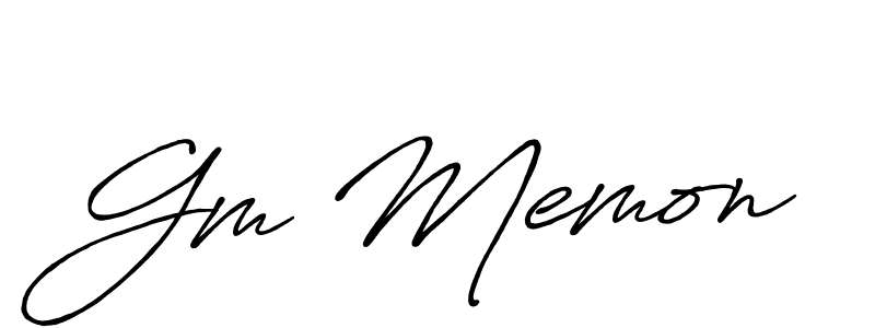 The best way (Antro_Vectra_Bolder) to make a short signature is to pick only two or three words in your name. The name Gm Memon include a total of six letters. For converting this name. Gm Memon signature style 7 images and pictures png