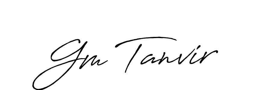 Also You can easily find your signature by using the search form. We will create Gm Tanvir name handwritten signature images for you free of cost using Antro_Vectra_Bolder sign style. Gm Tanvir signature style 7 images and pictures png