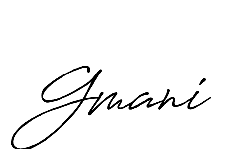 Design your own signature with our free online signature maker. With this signature software, you can create a handwritten (Antro_Vectra_Bolder) signature for name Gmani. Gmani signature style 7 images and pictures png