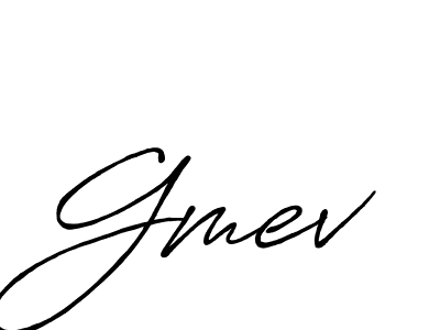 Also we have Gmev name is the best signature style. Create professional handwritten signature collection using Antro_Vectra_Bolder autograph style. Gmev signature style 7 images and pictures png