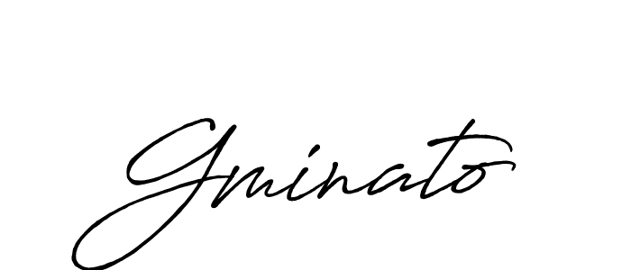 Use a signature maker to create a handwritten signature online. With this signature software, you can design (Antro_Vectra_Bolder) your own signature for name Gminato. Gminato signature style 7 images and pictures png