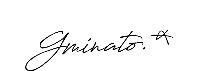 Use a signature maker to create a handwritten signature online. With this signature software, you can design (Antro_Vectra_Bolder) your own signature for name Gminato.*. Gminato.* signature style 7 images and pictures png