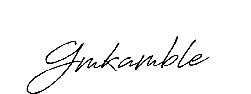Create a beautiful signature design for name Gmkamble. With this signature (Antro_Vectra_Bolder) fonts, you can make a handwritten signature for free. Gmkamble signature style 7 images and pictures png