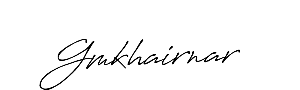 Also You can easily find your signature by using the search form. We will create Gmkhairnar name handwritten signature images for you free of cost using Antro_Vectra_Bolder sign style. Gmkhairnar signature style 7 images and pictures png