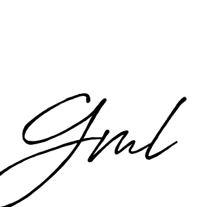 Create a beautiful signature design for name Gml. With this signature (Antro_Vectra_Bolder) fonts, you can make a handwritten signature for free. Gml signature style 7 images and pictures png