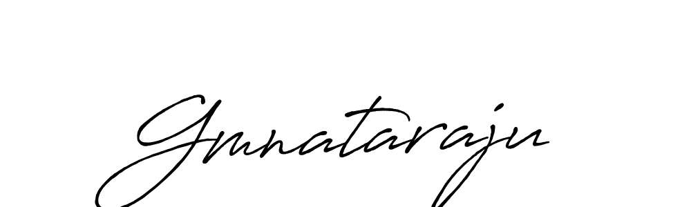 Make a beautiful signature design for name Gmnataraju. With this signature (Antro_Vectra_Bolder) style, you can create a handwritten signature for free. Gmnataraju signature style 7 images and pictures png