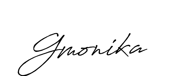 Design your own signature with our free online signature maker. With this signature software, you can create a handwritten (Antro_Vectra_Bolder) signature for name Gmonika. Gmonika signature style 7 images and pictures png