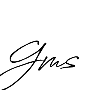 The best way (Antro_Vectra_Bolder) to make a short signature is to pick only two or three words in your name. The name Gms include a total of six letters. For converting this name. Gms signature style 7 images and pictures png