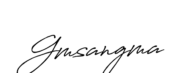 if you are searching for the best signature style for your name Gmsangma. so please give up your signature search. here we have designed multiple signature styles  using Antro_Vectra_Bolder. Gmsangma signature style 7 images and pictures png