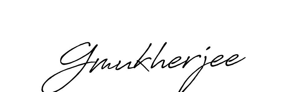 Create a beautiful signature design for name Gmukherjee. With this signature (Antro_Vectra_Bolder) fonts, you can make a handwritten signature for free. Gmukherjee signature style 7 images and pictures png