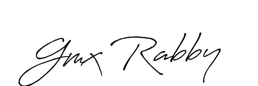 Similarly Antro_Vectra_Bolder is the best handwritten signature design. Signature creator online .You can use it as an online autograph creator for name Gmx Rabby. Gmx Rabby signature style 7 images and pictures png
