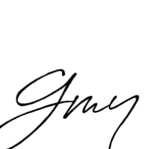 How to make Gmy signature? Antro_Vectra_Bolder is a professional autograph style. Create handwritten signature for Gmy name. Gmy signature style 7 images and pictures png