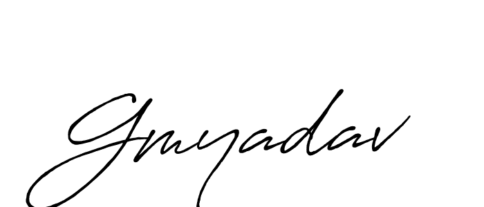 How to make Gmyadav name signature. Use Antro_Vectra_Bolder style for creating short signs online. This is the latest handwritten sign. Gmyadav signature style 7 images and pictures png