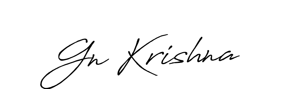 Also we have Gn Krishna name is the best signature style. Create professional handwritten signature collection using Antro_Vectra_Bolder autograph style. Gn Krishna signature style 7 images and pictures png