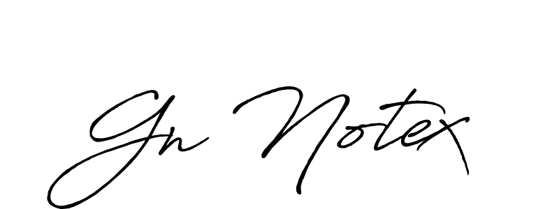 Create a beautiful signature design for name Gn Notex. With this signature (Antro_Vectra_Bolder) fonts, you can make a handwritten signature for free. Gn Notex signature style 7 images and pictures png