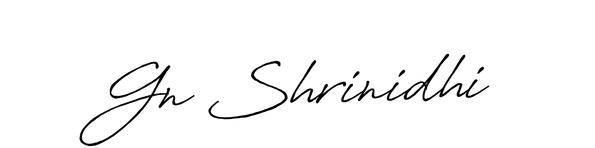 Use a signature maker to create a handwritten signature online. With this signature software, you can design (Antro_Vectra_Bolder) your own signature for name Gn Shrinidhi. Gn Shrinidhi signature style 7 images and pictures png