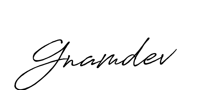Make a beautiful signature design for name Gnamdev. With this signature (Antro_Vectra_Bolder) style, you can create a handwritten signature for free. Gnamdev signature style 7 images and pictures png