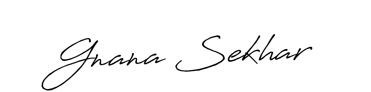 How to make Gnana Sekhar name signature. Use Antro_Vectra_Bolder style for creating short signs online. This is the latest handwritten sign. Gnana Sekhar signature style 7 images and pictures png