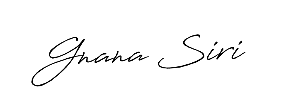 Use a signature maker to create a handwritten signature online. With this signature software, you can design (Antro_Vectra_Bolder) your own signature for name Gnana Siri. Gnana Siri signature style 7 images and pictures png
