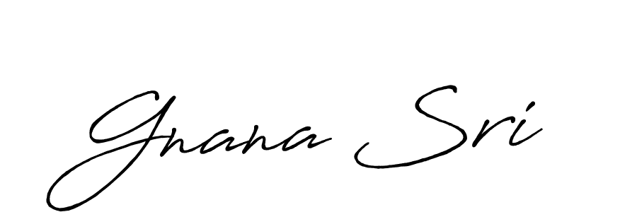 How to make Gnana Sri name signature. Use Antro_Vectra_Bolder style for creating short signs online. This is the latest handwritten sign. Gnana Sri signature style 7 images and pictures png