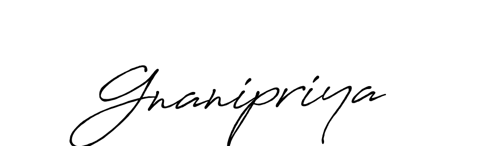 Make a beautiful signature design for name Gnanipriya. With this signature (Antro_Vectra_Bolder) style, you can create a handwritten signature for free. Gnanipriya signature style 7 images and pictures png