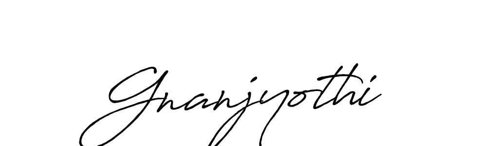 How to make Gnanjyothi signature? Antro_Vectra_Bolder is a professional autograph style. Create handwritten signature for Gnanjyothi name. Gnanjyothi signature style 7 images and pictures png