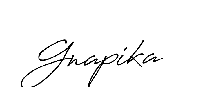 Use a signature maker to create a handwritten signature online. With this signature software, you can design (Antro_Vectra_Bolder) your own signature for name Gnapika. Gnapika signature style 7 images and pictures png