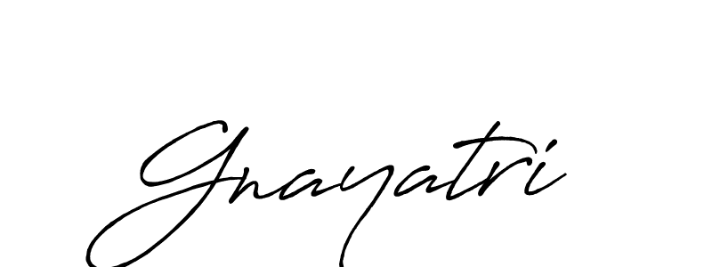 How to make Gnayatri signature? Antro_Vectra_Bolder is a professional autograph style. Create handwritten signature for Gnayatri name. Gnayatri signature style 7 images and pictures png