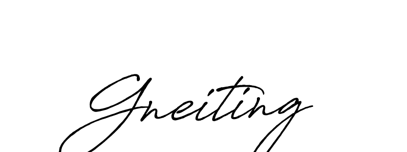 Make a beautiful signature design for name Gneiting. With this signature (Antro_Vectra_Bolder) style, you can create a handwritten signature for free. Gneiting signature style 7 images and pictures png