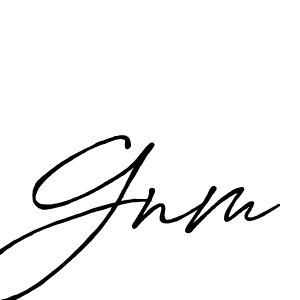 Design your own signature with our free online signature maker. With this signature software, you can create a handwritten (Antro_Vectra_Bolder) signature for name Gnm. Gnm signature style 7 images and pictures png