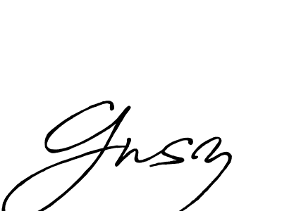 Make a beautiful signature design for name Gnsz. With this signature (Antro_Vectra_Bolder) style, you can create a handwritten signature for free. Gnsz signature style 7 images and pictures png