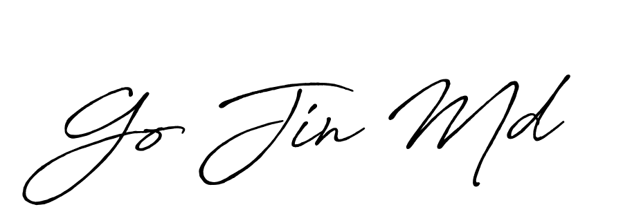 Use a signature maker to create a handwritten signature online. With this signature software, you can design (Antro_Vectra_Bolder) your own signature for name Go Jin Md. Go Jin Md signature style 7 images and pictures png