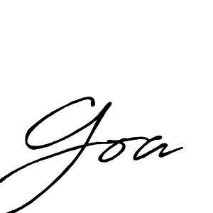 How to make Goa name signature. Use Antro_Vectra_Bolder style for creating short signs online. This is the latest handwritten sign. Goa signature style 7 images and pictures png