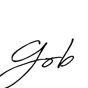 How to make Gob signature? Antro_Vectra_Bolder is a professional autograph style. Create handwritten signature for Gob name. Gob signature style 7 images and pictures png