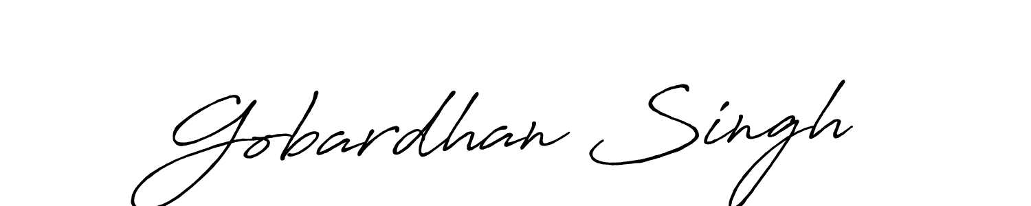 Create a beautiful signature design for name Gobardhan Singh. With this signature (Antro_Vectra_Bolder) fonts, you can make a handwritten signature for free. Gobardhan Singh signature style 7 images and pictures png