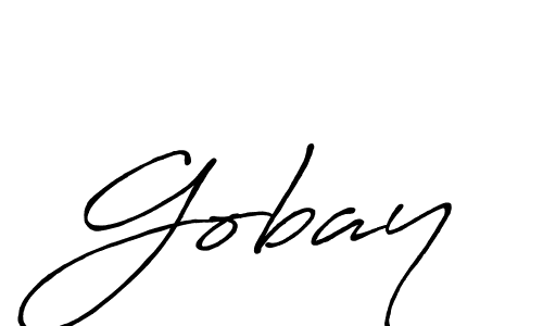 Gobay stylish signature style. Best Handwritten Sign (Antro_Vectra_Bolder) for my name. Handwritten Signature Collection Ideas for my name Gobay. Gobay signature style 7 images and pictures png