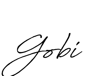 How to make Gobi name signature. Use Antro_Vectra_Bolder style for creating short signs online. This is the latest handwritten sign. Gobi signature style 7 images and pictures png