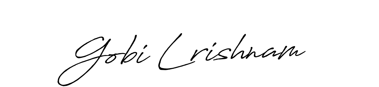 See photos of Gobi Lrishnam official signature by Spectra . Check more albums & portfolios. Read reviews & check more about Antro_Vectra_Bolder font. Gobi Lrishnam signature style 7 images and pictures png