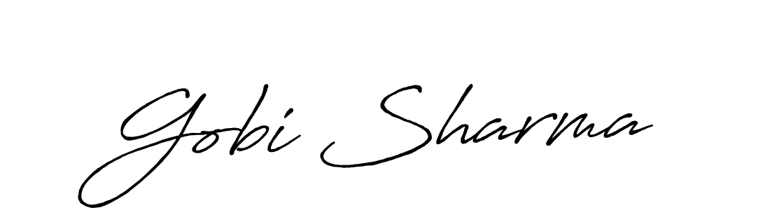 Create a beautiful signature design for name Gobi Sharma. With this signature (Antro_Vectra_Bolder) fonts, you can make a handwritten signature for free. Gobi Sharma signature style 7 images and pictures png