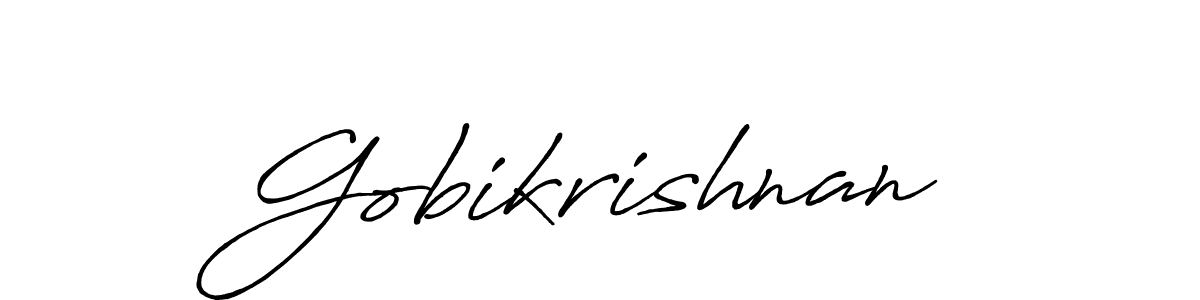 Design your own signature with our free online signature maker. With this signature software, you can create a handwritten (Antro_Vectra_Bolder) signature for name Gobikrishnan. Gobikrishnan signature style 7 images and pictures png