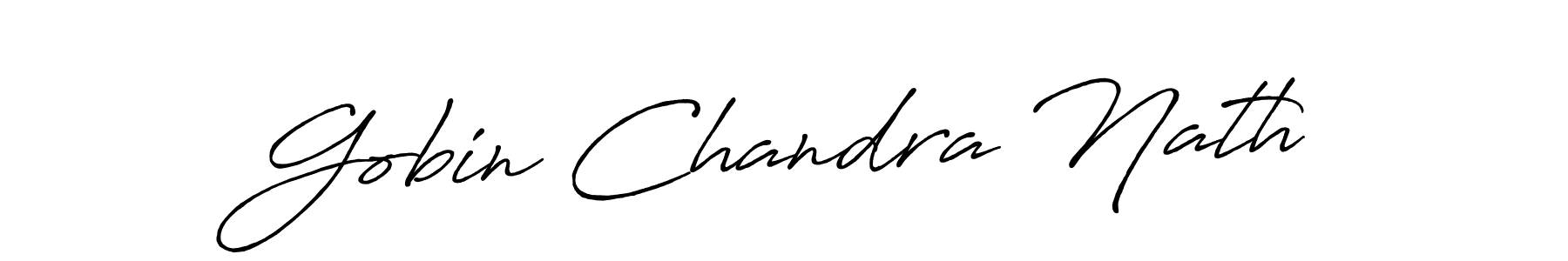 Create a beautiful signature design for name Gobin Chandra Nath. With this signature (Antro_Vectra_Bolder) fonts, you can make a handwritten signature for free. Gobin Chandra Nath signature style 7 images and pictures png