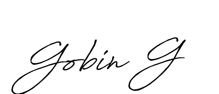Make a beautiful signature design for name Gobin G. With this signature (Antro_Vectra_Bolder) style, you can create a handwritten signature for free. Gobin G signature style 7 images and pictures png