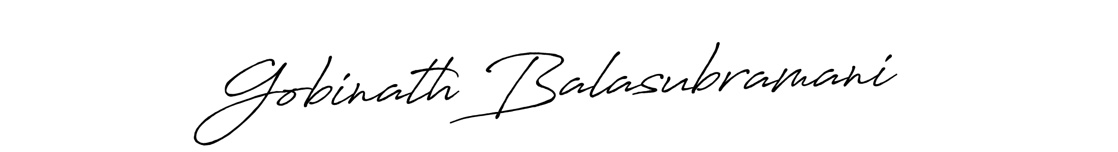 How to make Gobinath Balasubramani name signature. Use Antro_Vectra_Bolder style for creating short signs online. This is the latest handwritten sign. Gobinath Balasubramani signature style 7 images and pictures png