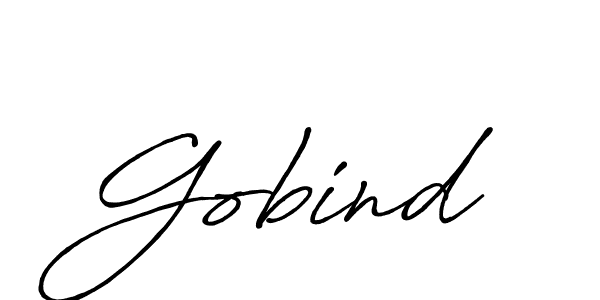 Create a beautiful signature design for name Gobind. With this signature (Antro_Vectra_Bolder) fonts, you can make a handwritten signature for free. Gobind signature style 7 images and pictures png