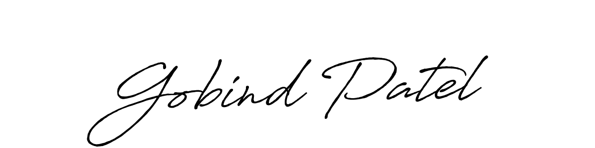 How to Draw Gobind Patel signature style? Antro_Vectra_Bolder is a latest design signature styles for name Gobind Patel. Gobind Patel signature style 7 images and pictures png